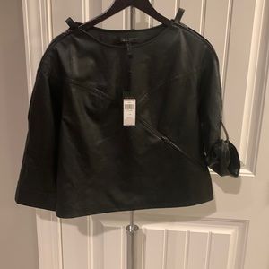 BCBG MAXAZRIA leather coat size M